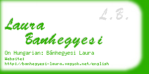 laura banhegyesi business card